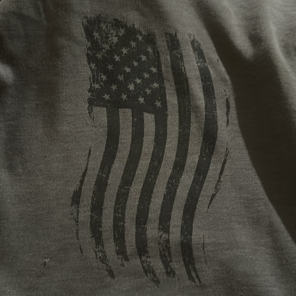 Medium new era, gray hoodie army National Guard logo with flag - Picture 6 of 8